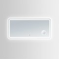 Innoci-Usa Electra 60 in. W x 28 in. H Rectangular Round Corner LED Mirror with Cosmetic Mirror 63666028